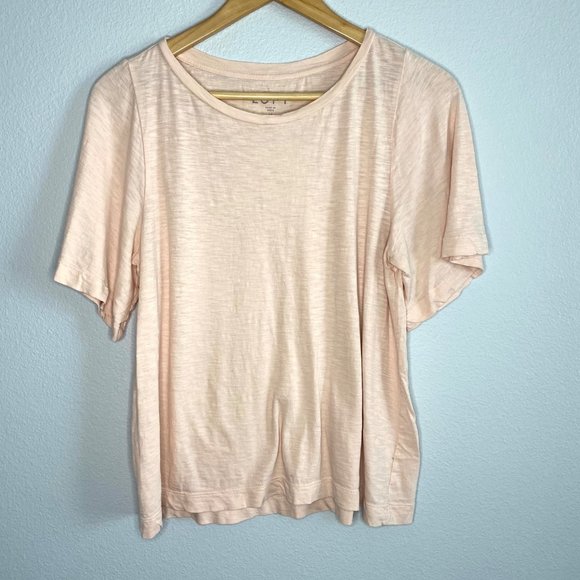 LOFT Light Pink Cotton Short Bell Sleeve Tee - Picture 4 of 12